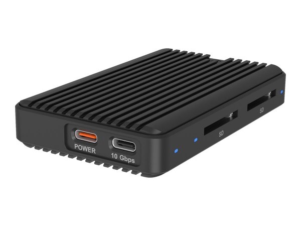 ICY BOX Geh. M.2NVMe/SATA Ssd mit zweifachem SD CR - Card-Reader - Secure Digital (SD)