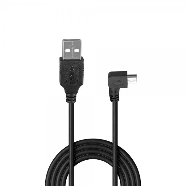 Lindy 31971 - 1 m - USB A - Mini-USB B - USB 2.0 - Maschio/Maschio - Nero