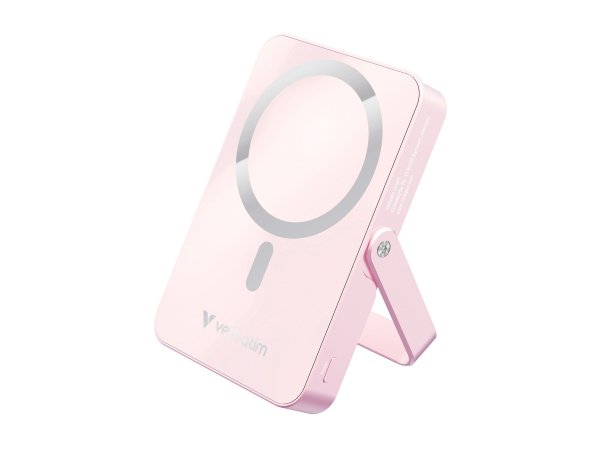Verbatim Charge'n' Go - Induktive Power Bank - magnetisch - mit Ständer - Li-Pol - 10000 mAh - Caric