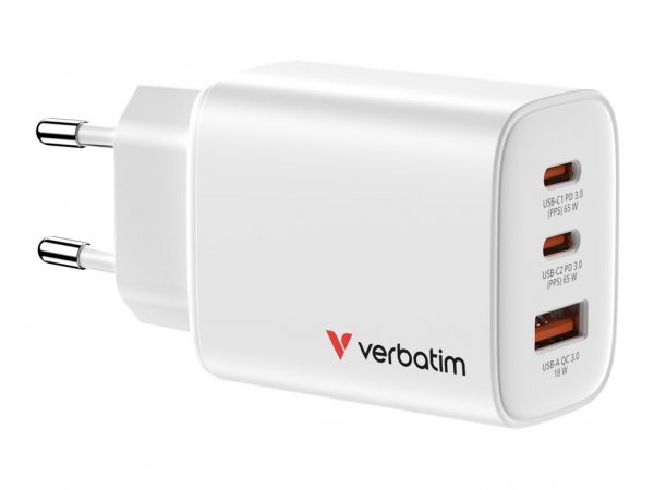 Verbatim Essential Ladeadapter weiß 65 W