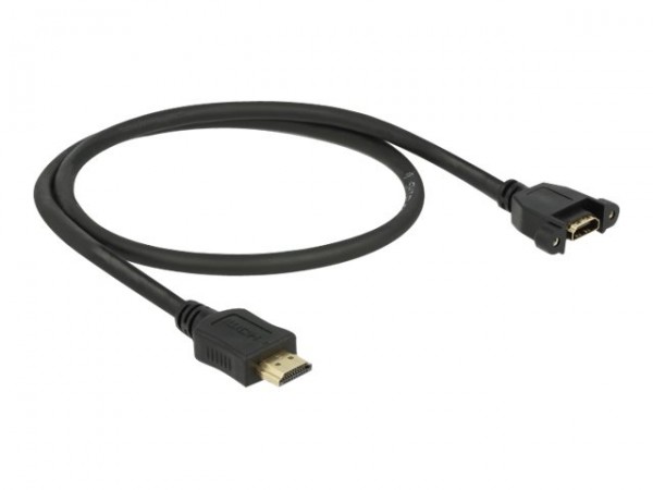 Delock Kabel HDMI– HDMI 4K/30Hz zum Einbau verschraubbar - Cavo - Digitale/display/video