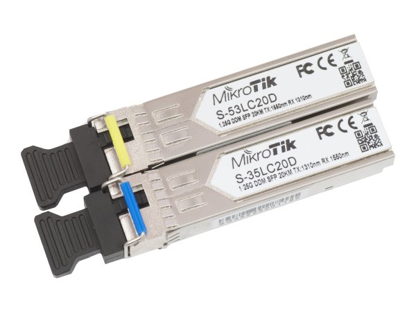 MikroTik S-3553LC20D - 1250 Mbit/s - SFP - LC - 20000 m - RB260GS - RB2011LS - RB2011LS-IN - RB2011U
