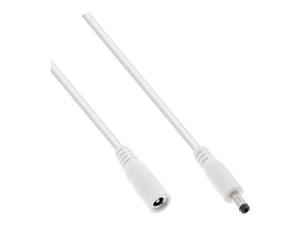 InLine Cavo di prolunga DC - maschio/femmina 4,0x1,7mm - AWG24 - bianco - 2m