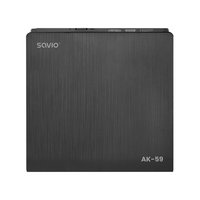 Savio AK-59 External slim CD/DVD Recorder R/RW - USB-C/USB-A black - Nero - Desktop/Laptop - DVD±RW