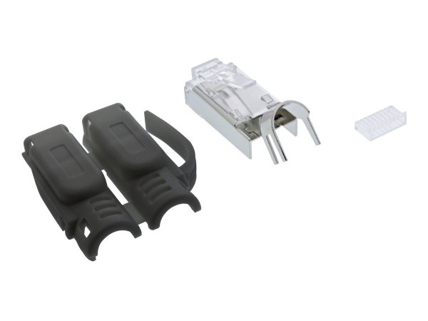 InLine Connettore a crimpare Cat.6A RJ45 schermato - nero - 10 pz.