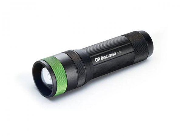 GP Battery GP Lighting C32 - Torcia a mano - Nero - Verde - Alluminio - 1 m - IPX4 - LED