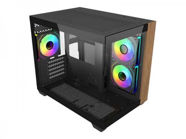 Cooler Master Geh Elite 481 Wood Black - Midi/minitower - ATX