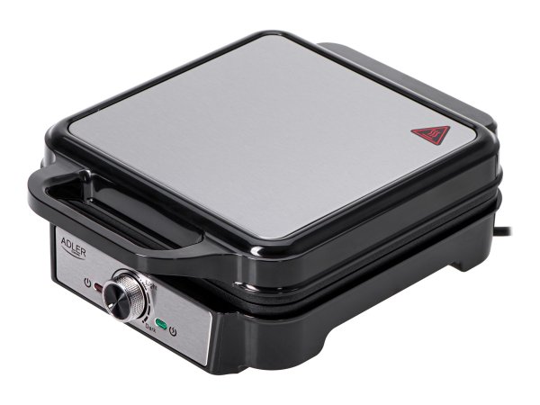 Camry AD 3083 Waffeleisen 4 Waffeln Schwarz Silber