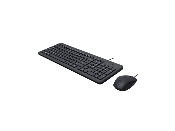 HP Tastiera e mouse 150 Wired - Cablato - USB - Interruttore a chiave a membrana - QWERTY - Nero - M