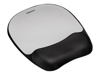 Fellowes Handgelenkaufl. m. Mauspad schwarz/silb