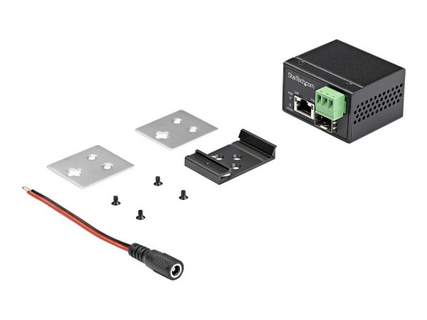 StarTech.com PoE+ Industrial Media Converter 30W - Medienkonverter LWL Kupfer -... - Converter - Fil