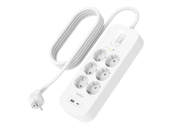 Belkin Surge Protection with USB C 6 Outlet - (offline) ups - 18000 W