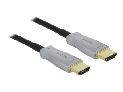 Delock HDMI-Kabel - HDMI männlich zu HDMI männlich - 30 m - Glasfaser - Schwarz...