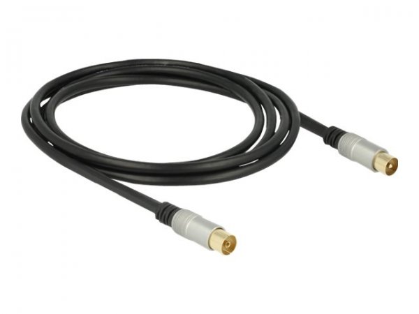 Delock 88946 - 2 m - RG-6/U - IEC - IEC - Nero