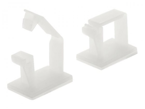 Delock Portacavo con clip di bloccaggio autoadesiva naturale 10 pezzi - Supporto per cavo - Paviment