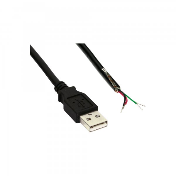 InLine Cavo USB 2.0 da A a estremità aperta - bulk - nero - 2m