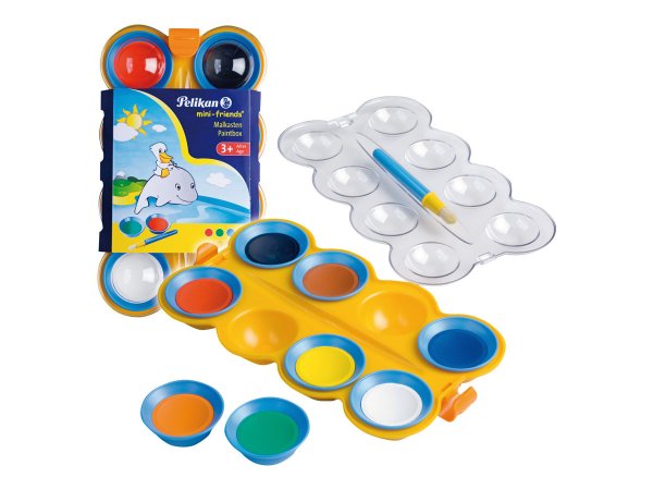 Pelikan Mini-friends 755 - Farbenset - Wasserfarbe - 8 Farben - verschiedene - Dunkel
