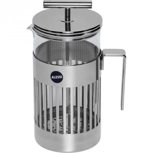 Alessi 9094/8 Pressfilter aus Edelstahl hitzebeständigem Glas