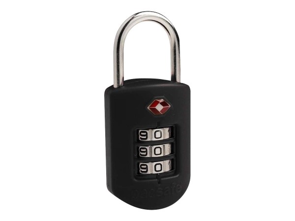 Pacsafe Prosafe 1000 - Lucchetto a combinazione per bagagli - Plastica - Acciaio inossidabile - Nero