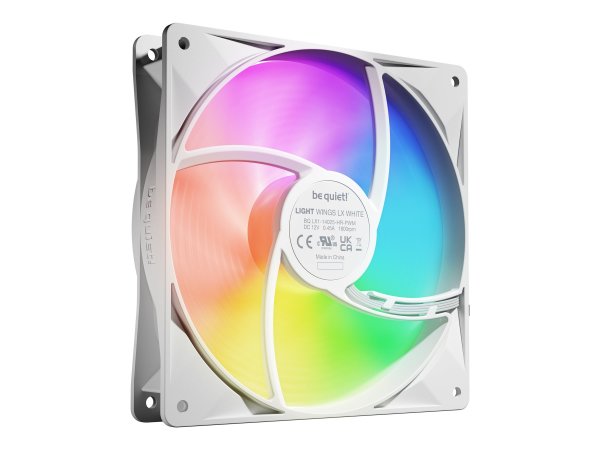 Be Quiet! Light Wings LX White 140mm PWM high-speed Triple-Pack - Case fan - 30,5 dB