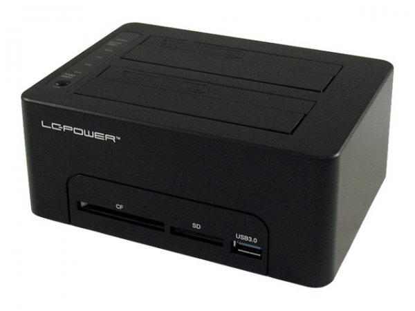 LC-Power LC-DOCK-U3-CR - HDD - SSD - SATA - 2.5,3.5" - USB 3.2 Gen 1 (3.1 Gen 1) Type-A - CF - SD -