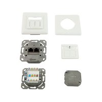 Synergy 21 S216350 - 2 x RJ-45 - Bianco - 80 mm - 80 mm - 5 cm