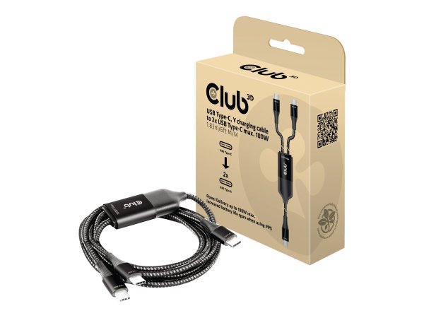 Club 3D CAC-1527 - 1,83 m - USB C - 2 x USB C - Nero