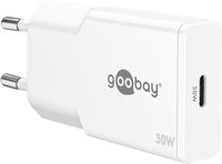 Goobay USB-C PD GaN Schnellladegerät Slim 30 W weiß