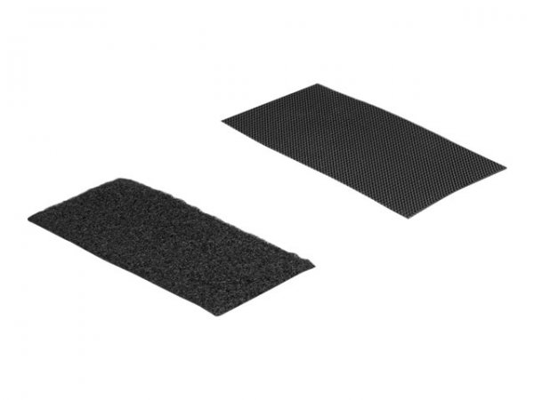 Delock Cuscinetto a strappo autoadesivo L 100 mm x L 50 mm set 10 pezzi nero - Supporto per cavo - U