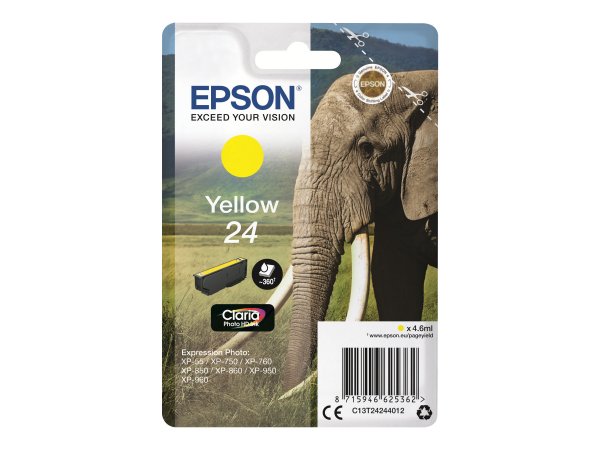 Epson Elephant Cartuccia Giallo - Resa standard - Giallo - Inchiostro a base di pigmento - 4,6 ml -