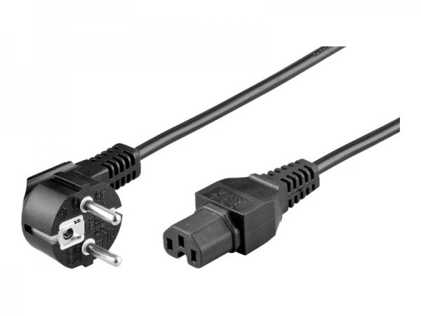 Goobay 93277 - 2 m - Spina di alimentazione di tipo F - Accoppiatore C15 - H05RN-F3G - 250 V