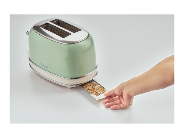 Ariete 155 Tostapane Vintage 2 fette di pane - con pinze - 6 livelli di tostatura - 810 Watt- Acciai