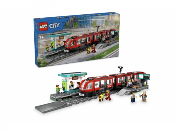 LEGO 60423 City Straßenbahn mit Haltestelle