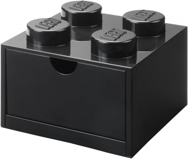 LEGO Organizer Scrivania Nero 4 Noppen – Cassetto Portaoggetti