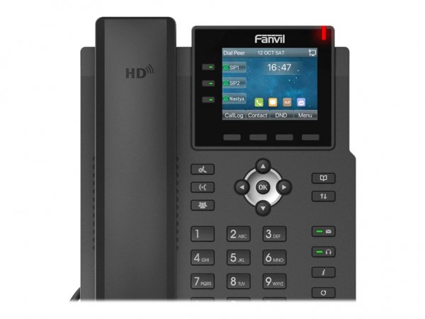Fanvil X3U - IP Phone - Nero - Cornetta cablata - In-band - Out-of band - Info SIP - 6 linee - 1000