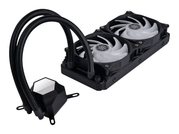 SilverStone PF240-ARGB - Raffreddatore di liquidi tutto in uno - 12 cm - 94 pdc/min - Nero
