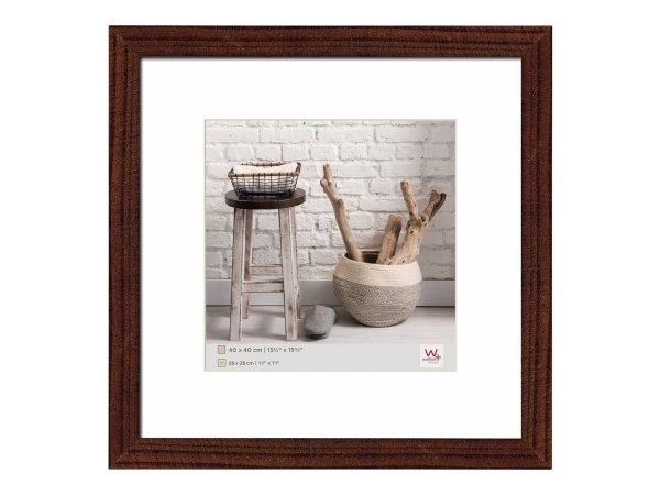 walther design HO440N - Cornice per foto singola - Legno - Marrone - 28 x 28 cm - Quadrato - 445 mm