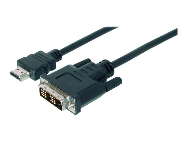 DIGITUS Cavo adattatore HDMI - 2 m - HDMI tipo A (Standard) - DVI-D - Nichel - 1920 x 1080 Pixel - R