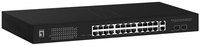 LevelOne GEP-2841+ 2xGSFP PoE+ Switch - Interruttore - Filo di rame