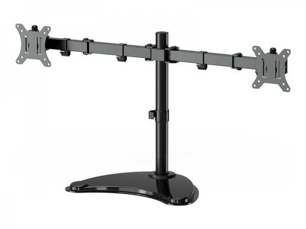 Gembird MS-D2ST-02 Monitor-Tischhalterung drehbar neigbar schwenkbar 13–32 Zoll