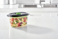 FoodSaver FFC022X Lebensmittelaufbewahrungsbehälter Oval Box 1.2 l Schwarz - Transparent 1