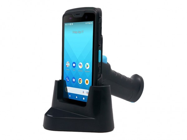 Unitech EA520 gun grip for without boot case on. Compatible with charging