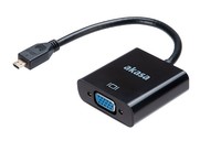 Akasa AK-CBHD21-15BK - 0,15 m - HDMI tipo D (Micro) - VGA (D-Sub) - Maschio - Femmina - Dritto