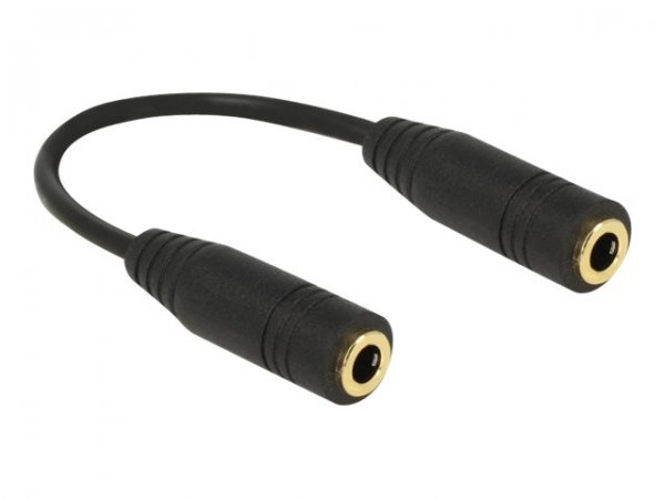 Delock 65896 - 3.5mm - Femmina - 3.5mm - Femmina - 0,13 m - Nero