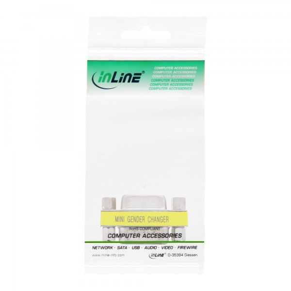 InLine Adattatore Sub-D 9pin maschio / femmina - Mini-Gender-Changer