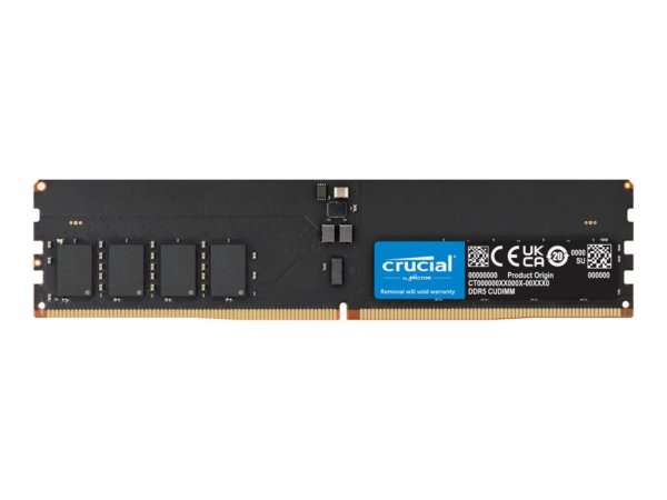 Crucial DDR5 - modulo - 32 GB - DIMM 288-PIN - 3200 MHz/PC5-51200 - CL52 - 1.1 V - memoria non buffe