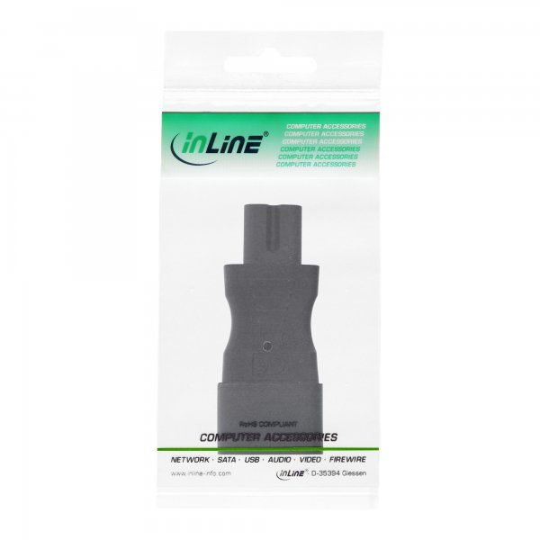 InLine Adattatore di rete IEC 60320 C14 / C7 - da 3 poli a 2 poli