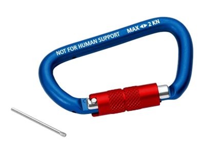 KNIPEX 00 50 03 T BK - Chiusura a vite - Moschettone di blocco - A forma di D - Alluminio - Blu - CE