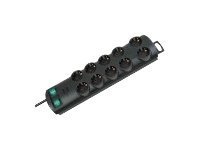 Brennenstuhl BN-1153300120 - 2 m - Plastica - Nero - 10 presa(e) AC - 250 V - 50 - 60 Hz