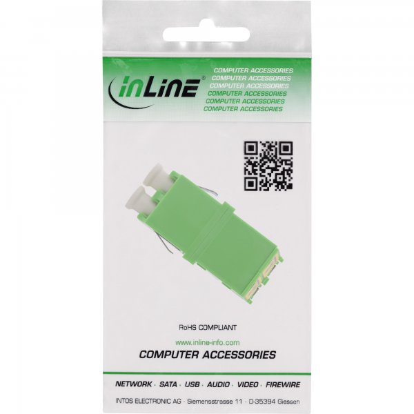 InLine Accoppiamento in fibra ottica - duplex LC/LC - monomodale - verde